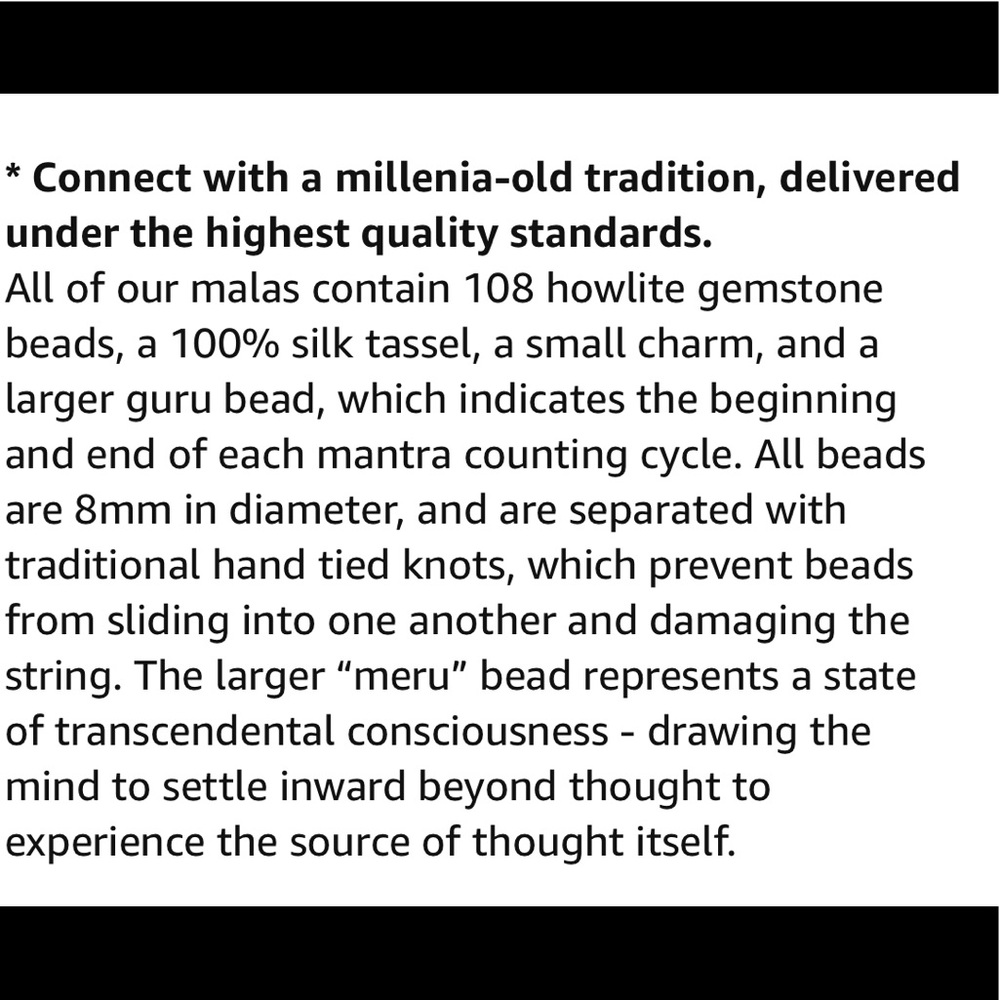 CALMING NATURAL STONE 100% AUTHENTIC MALAS BEADS - Picture 5 of 6